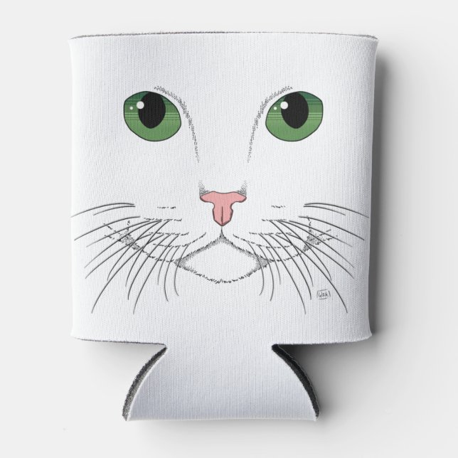 Enfriador De Latas Refrigerador de bebidas Gato Oído Verde (Anverso)