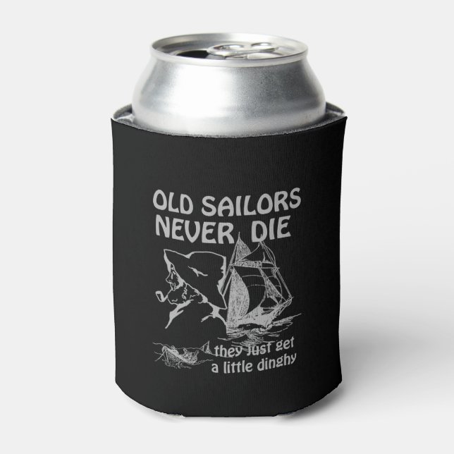 Enfriador De Latas Refrigerador de bebidas gracioso de marineros viej (Lata Anverso)