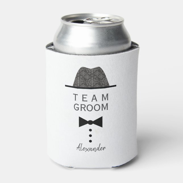 Enfriador De Latas Refrigerador de bebidas Groomsmen (Lata Anverso)