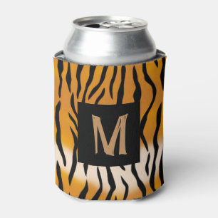 Enfriador De Latas Refrigerador de bebidas Monogramado Tigre a rayas
