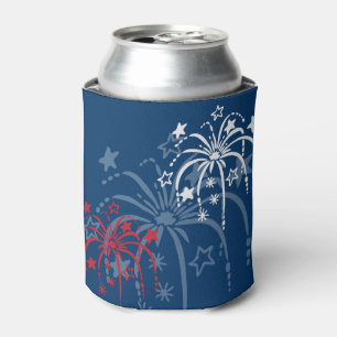 Enfriador De Latas Refrigerador de bebidas Patriótico de fuegos arti