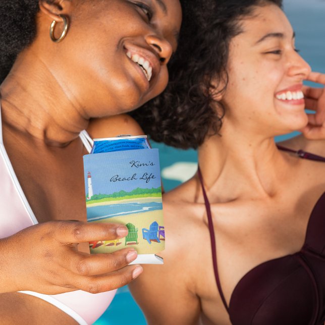 Enfriador De Latas Refrigerador de bebidas personalizado de Beach Lif (Subido por el creador)