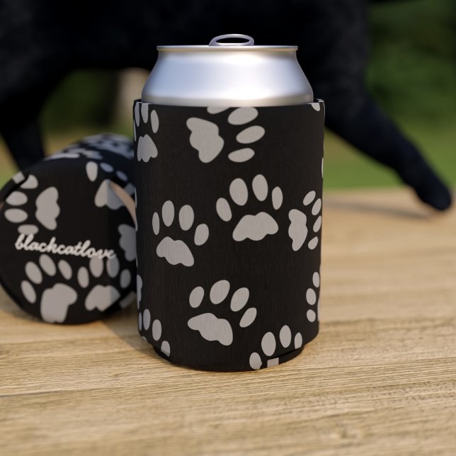 Enfriador De Latas Refrigerador de bebidas personalizado de la pintur (You can add your name to the bottom of this can cooler so your Kitty knows it's yours.)