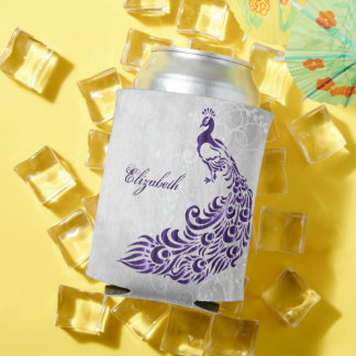 Enfriador De Latas Refrigerador de bebidas personalizado de pavo real