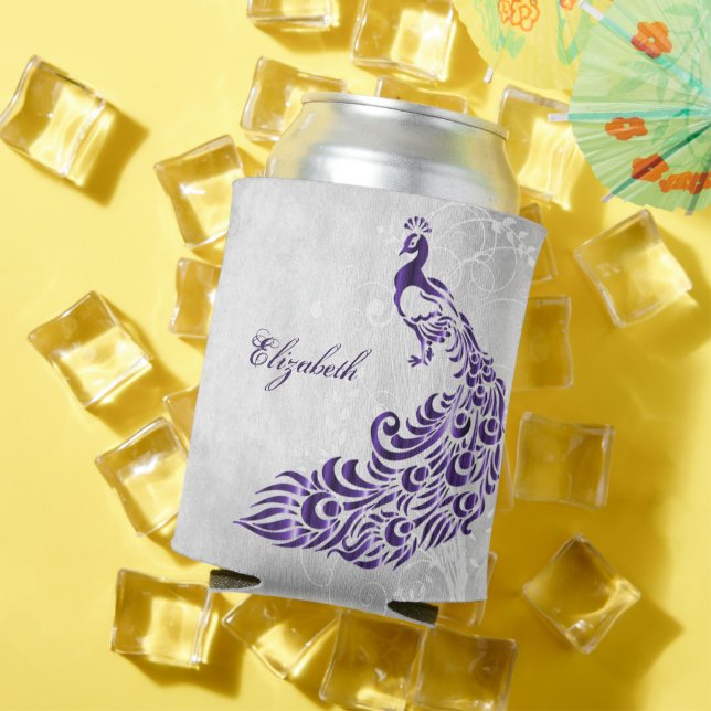 Enfriador De Latas Refrigerador de bebidas personalizado de pavo real (Verano in situ)