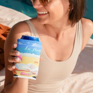 Enfriador De Latas Refrigerador de bebidas personalizado de Seashore