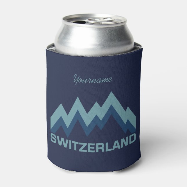 Enfriador De Latas REFRIGERADOR DE BEBIDAS personalizado de SUIZA (Lata Anverso)