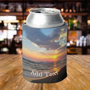 Enfriador De Latas Refrigerador de bebidas personalizado de texto y f
