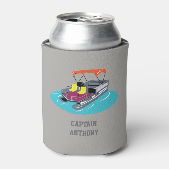 Enfriador De Latas Refrigerador de bebidas personalizado del barco Po (Lata Anverso)