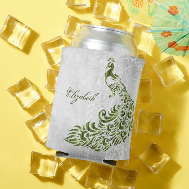 Enfriador De Latas Refrigerador de bebidas personalizado del pavo rea (Verano in situ)