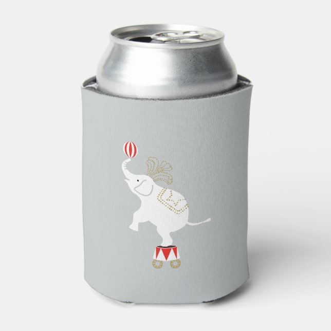 Enfriador De Latas Refrigerador de bebidas Personalizado elefante (Lata Anverso)