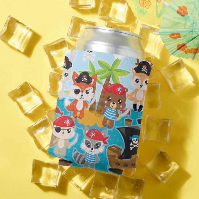 Enfriador De Latas Refrigerador de bebidas pirata Fiesta de equipo an (Verano in situ)