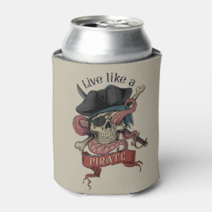 Enfriador De Latas Refrigerador de bebidas Pirate Skull