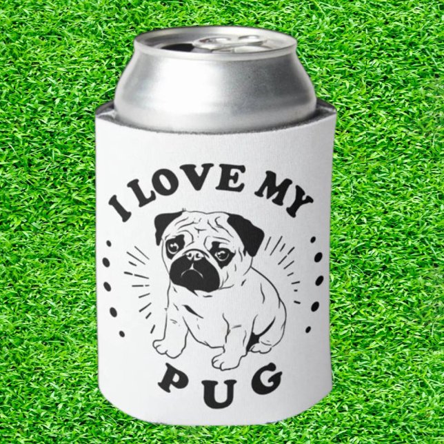 Enfriador De Latas Refrigerador de bebidas Pug Golf (Chill in Style, Pug Life Awaits!)