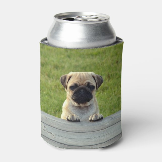 Enfriador De Latas Refrigerador de bebidas Pug Pup (Lata Anverso)