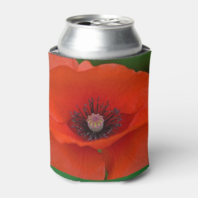 Enfriador De Latas Refrigerador de bebidas Red Poppy (Lata Anverso)