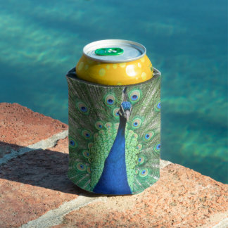 Enfriador De Latas Refrigerador de bebidas - Retrato de pavo real