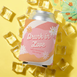 Enfriador De Latas Refrigerador de bebidas Rosa Retro de Bachelorette