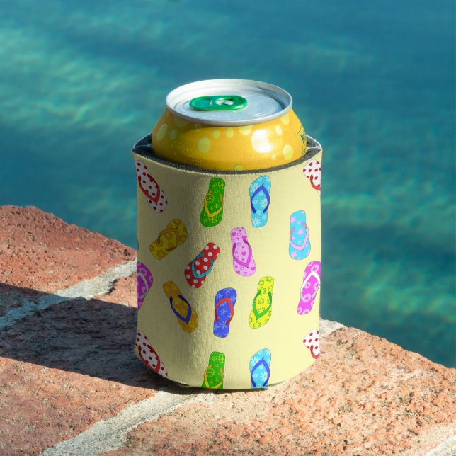 Enfriador De Latas Refrigerador de bebidas rosado del patrón de volan (Piscina in situ)
