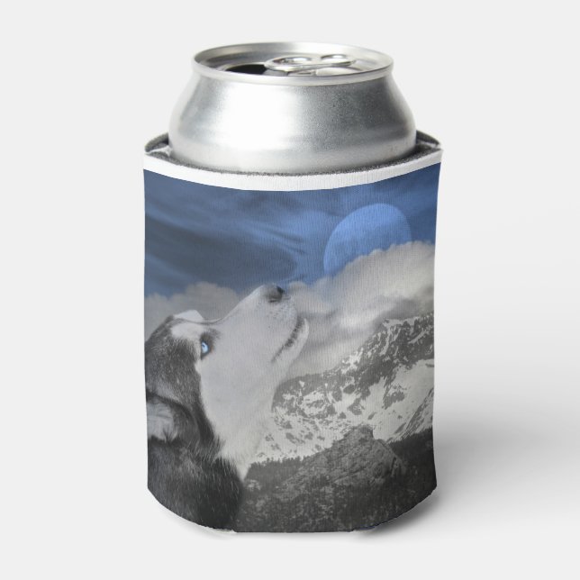 Enfriador De Latas Refrigerador de bebidas Siberian Husky (Lata Anverso)