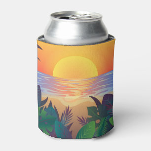 Enfriador De Latas Refrigerador de bebidas Tropical Sunset