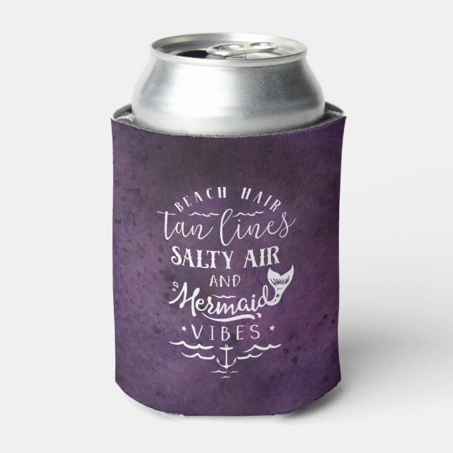 Enfriador De Latas Refrigerador de bebidas - Verano Vibes Purple (Lata Anverso)