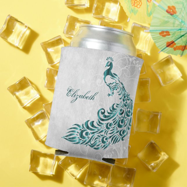 Enfriador De Latas Refrigerador de bebidas verde azulado personalizad (Verano in situ)
