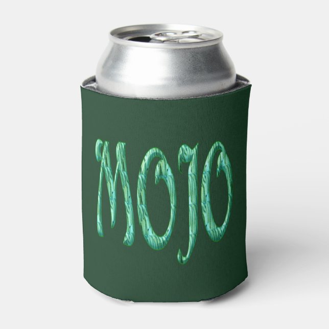 Enfriador De Latas Refrigerador de bebidas verde de Mojo (Lata Anverso)