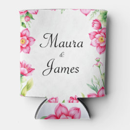 Enfriador De Latas Refrigerador de flor rosa