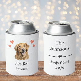 Enfriador De Latas Refrigerador de Lata de Boda de Perro Retriever Do