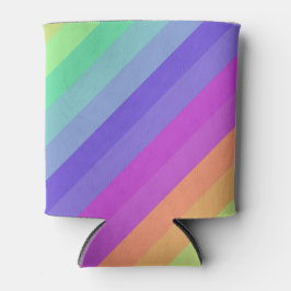 Enfriador De Latas Refrigerador de raya arcoiris del Pastel brillante