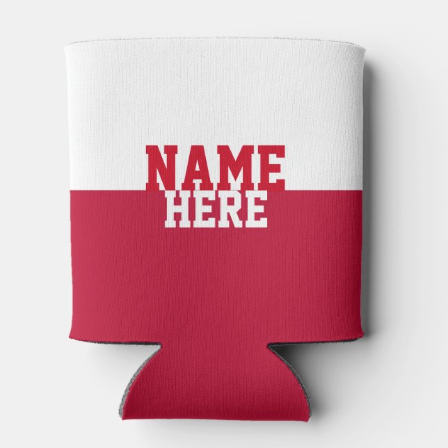 Enfriador De Latas Refrigerador del frasco de nombre de la bandera de (Reverso)