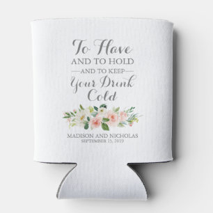 Enfriador De Latas Refrigeradores de bebidas Bodas de flores rosas y 