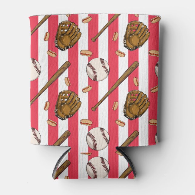 Enfriador De Latas Refrigeradores de bebidas de Baseballs, Bats & Hot (Anverso)