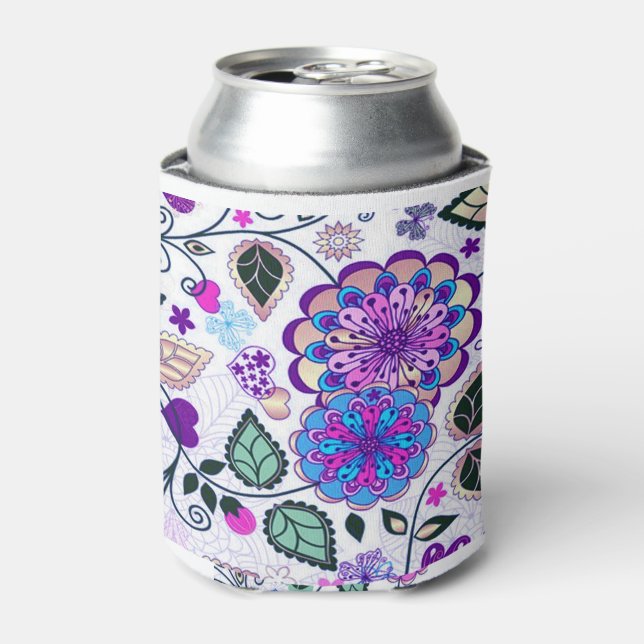 Enfriador De Latas Refrigeradores de bebidas/Floral (Lata Anverso)