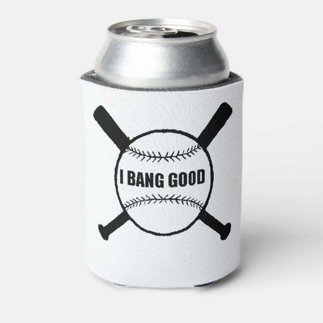 Enfriador De Latas Refrigeradores de bebidas graciosos del béisbol (Reverso de la lata)