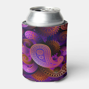 Enfriador De Latas Refrigeradores de bebidas/Purple Paisley