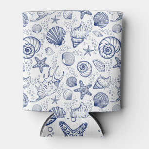 Enfriador De Latas Refrigeradores de bebidas Starfish Blue and White