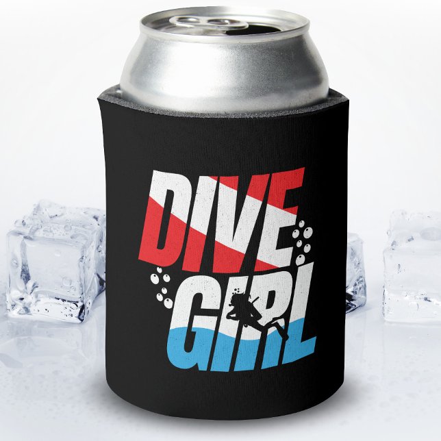 Enfriador De Latas Regalo de buceo para mujeres, buceo Chica Scuba (Subido por el creador)