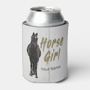 Enfriador De Latas Regalo De Chica De Caballos Para Amantes De Vacaci