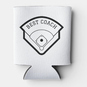 Enfriador De Latas Regalo de entrenador único en el campo de béisbol