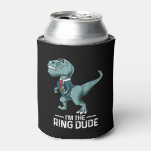 Enfriador De Latas Regalo de la fiesta de bodas de dinosaurios T-Rex