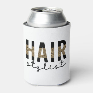 Enfriador De Latas Regalo de peluquero estilista Cheetah Typography H
