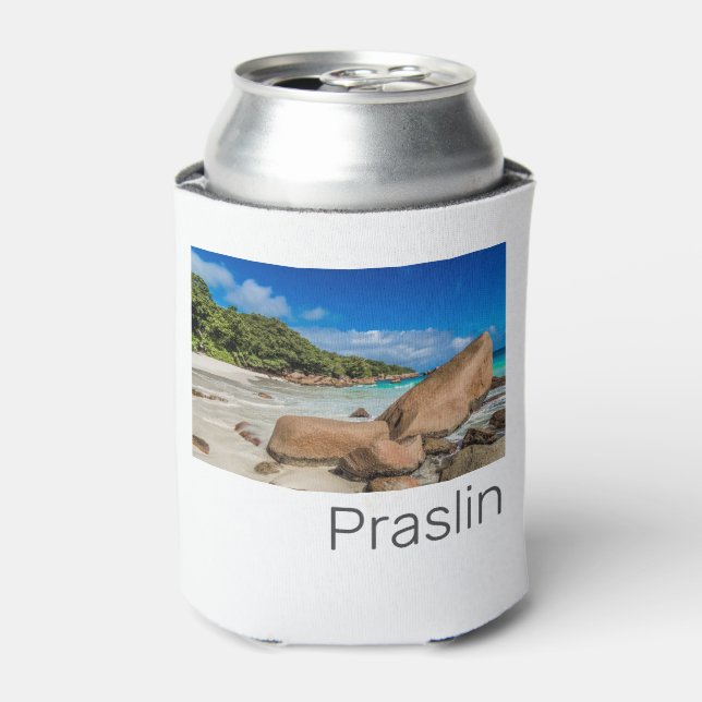 Enfriador De Latas Regalo de playa de Praslin Seychelles Island Anse  (Lata Anverso)