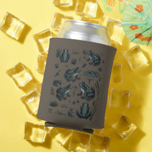 Enfriador De Latas Regalo de rana de vida de estanque de rana vintage