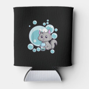 Enfriador De Latas Regalo de té de burbuja de gato Gracioso diseño
