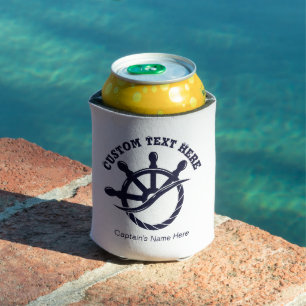 Enfriador De Latas Regalo náutico de barco capitán personalizado