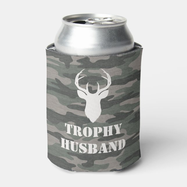 Enfriador De Latas Regalo para marido Camo Trophy Husband (Lata Anverso)
