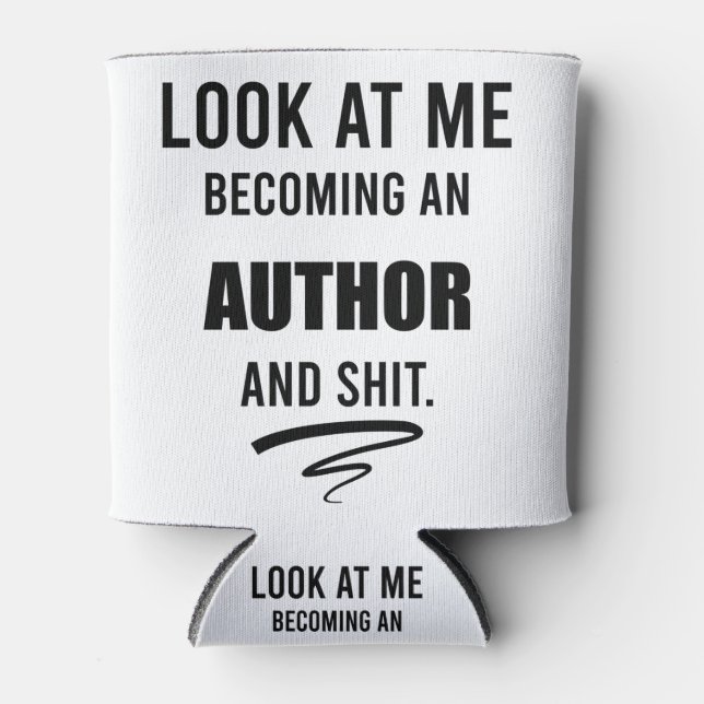 Enfriador De Latas Regalo Para Un Nuevo Escritor Graduado Graduado De (Anverso)