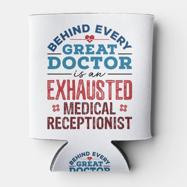 Enfriador De Latas Regalos de Apreciación Médica Recepcionista (Anverso)